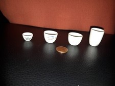 Kleine Schmelztiegel, Porzellan, glasiert, Labor-Set, Schälchen