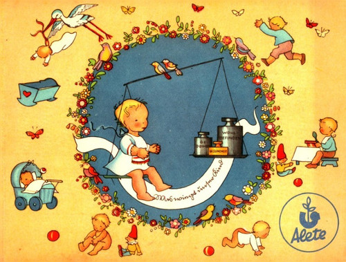 Alete babynahrung werbekarte - babynahrung,