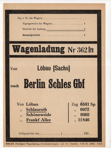 Eisenbahn dokument wagenladung - eisenbahn,
