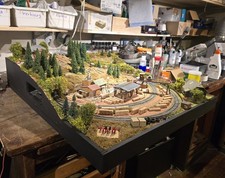 Spur TT Anlage "Sägewerk" - Wunderschöne Themenanlage - Mit Patiniertem Zug Z N