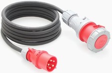 CEE Adapterkabel Starkstromleitung H07RN-F 5G6mm² Stecker 32A Kupplung 63A 1-25m