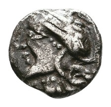 Linnartz ANTIKE GALLIA LUGDUNENSIS AR-Quinar R! Romakopf sehr schön