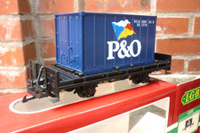 LGB 4103 zweiachs. Flachwagen mit abnehmbarem Container *P&O* -  in OVP