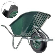 Matrix Schubkarre 100l 250kg Vollgummirad Kunststoff grün Rahmen verzinkt *2.WAH