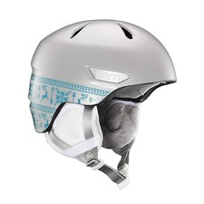 Bern Girl Bristow Helmet, Satin Silber Fair Isle, Small/Medium