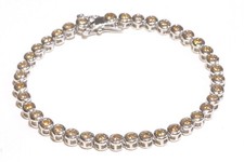 Echtes 925/.Sterlingsilber Tennis Armband Zirkone Ketten Brautschmuck Cocktail