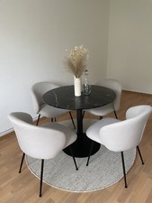 Runder Esstisch Karla in Marmoroptik, Ø 90 cm (Westwing)