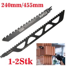 1-2Tlg Hartmetall Säbelsägeblatt 240mm 455mm Stein Mauerstein Poroton Gasbeton
