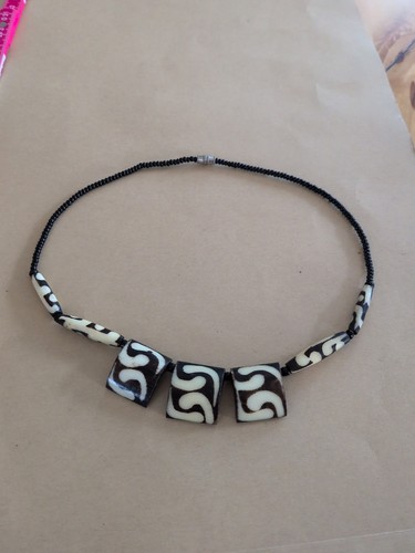 Kette collier afrika knochen - kette,
