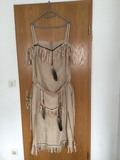 Faschingskostüm Indianerin mit Perücke , Halskette und Armband 