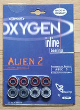 ☀️ 16  x OXYGEN GERMANY ALIEN2 KUGELLAGER 608ZZ BEARINGS HALFPIPE INLINESKATES