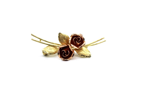 Brosche 333 gelbgold rotgold - 333, /