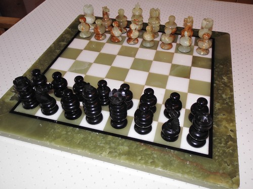 Marmor schachspiel figuren - marmor,