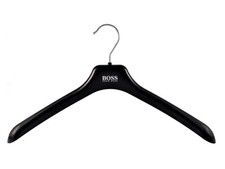 Boss Kleiderbügel für Jacken und Mäntel, 42 cm, schwarz, WJT42b, 10 Stück