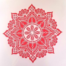 Große Wiederverwendbar Schablone 30x30 cm Mandala Kreis Möbel Vintage Malen NEU