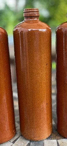 Steingutflasche ton glasiert - ton,