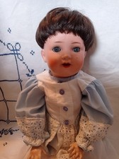 wunderschöne alte Puppe Porzellan Kopfpuppe K & W 6 Germany 136