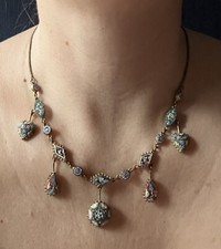 Mikromosaik Millefiori Halskette Collier Antike Design