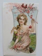 Antike postkarte jugendstil - antike,