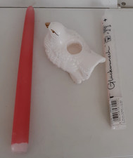 Kerzenhalter für Hochzeit / Taufe Porzellan Taubenmotiv  10 x 6,5 x 6cm gemarkt