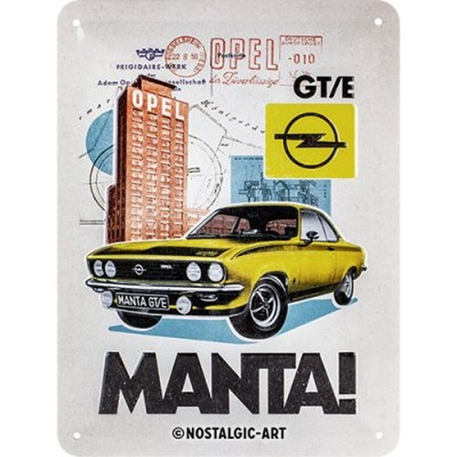 Relief blechschild opel manta - relief-blechschild, "opel