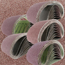 50x Gewebe Schleifbänder 75 x 457 mm Schleifband f Bandschleifer Korn 40-180 DE