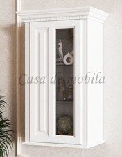 Hängevitrine KOPENHAGEN 60x98x38cm Fichte massiv altweiß creme lackiert