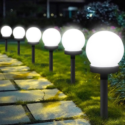 6stk led solar kugelleuchte - 6stk,
