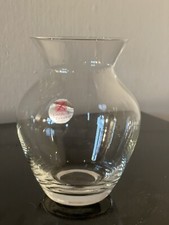 50/60-er: ZWIESEL Glas VASE Hyazinthenvase mit LABEL   Wagenfeld Ära