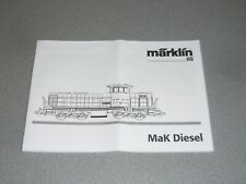 Märklin MAK Diesel - Bedienungsanleitung - (055-488) - sehr gut erhalten