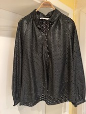 Lederimitat Bluse von Zara