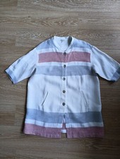 100% Leinen Mantel  Kleid Bluse Deerberg Gr. XL 