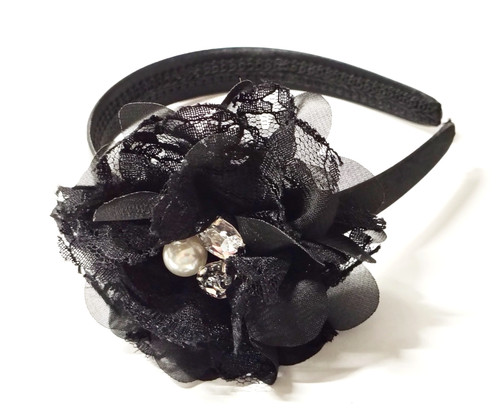 Luxus haarreifen schwarz - haarreifen, -schwarz-