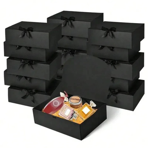 Schwarze geschenkbox mit - geschenkbox,