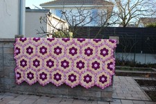 Patchwork Decke Handarbeit