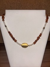 Kette m.Bernstein Perlen U