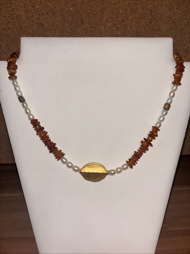 Kette bernstein perlen - kette,