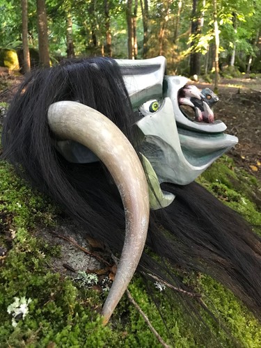 Krampus maske holz - krampus,