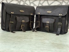 Leder Kombi Motorrad Satteltasche Werkzeugtaschen Packtaschen Gepäck 13 Zoll ...