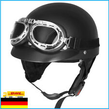 Schwarz Motorrad Helm Retro
