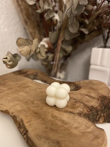 Bubble kerze mini creme - kerze,
