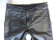 Wie neU_Gr.50_Polo_90er_Cargo Lederhose/Lederjeans_Worker Arbeiter Police 32/33