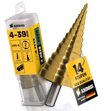 Stufenbohrer Ø 4-39 mm / 14 Stufen Konusbohrer / 10 mm Schaft / Profi