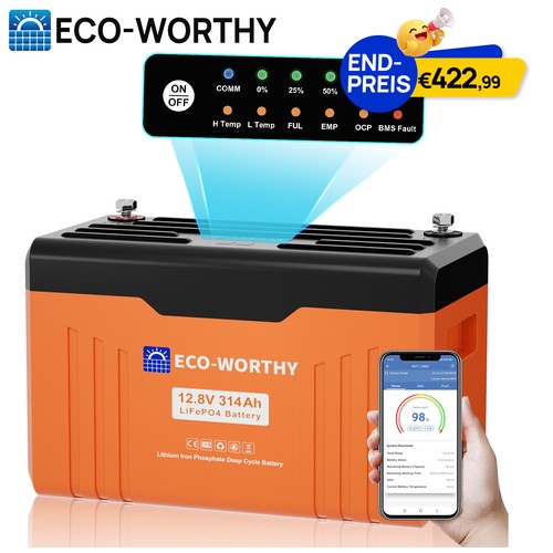 Eco worthy 12v 314ah - eco-worthy, lifepo4