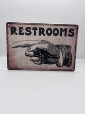 Blechschild Restrooms 20x30cm