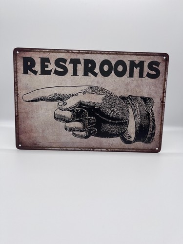 Blechschild restrooms 20x30cm - blechschild,