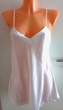 Satin Babydoll weiß 36/38 Nachthemd Damen Negligé Nachtwäsche