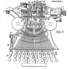 Alte / antike Schreibmaschine v. Hammond: Hist. Infos, Konstruktionen ab 1880