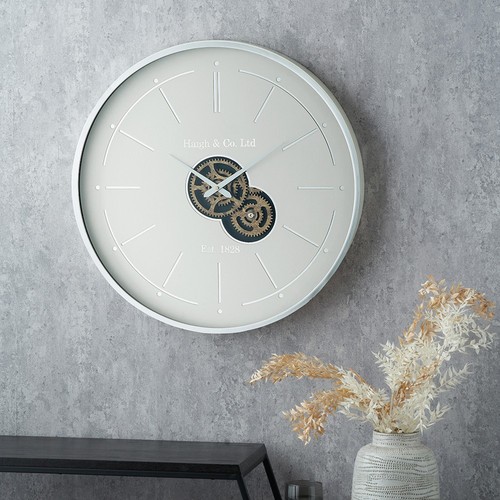 Runde wanduhr elfenbein - runde,