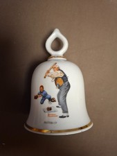 The Wonderful World of Norman Rockwell Danbury Mint Bell - Batter Up  1979